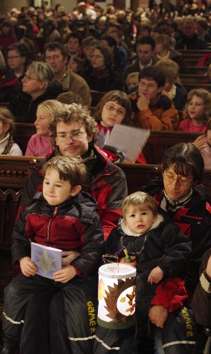 Familie Günther auf der Martinsfeier 2007 in der Petrikirche Chemnitz